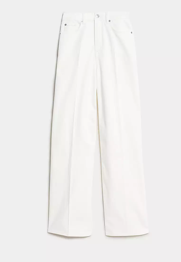 High Waisted Smart Wide Leg Jeans