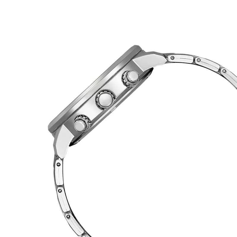 Jam Tangan Pria Citizen Eco Drive CA0840-87E Men Chronograph Black Dial Stainless Steel Strap