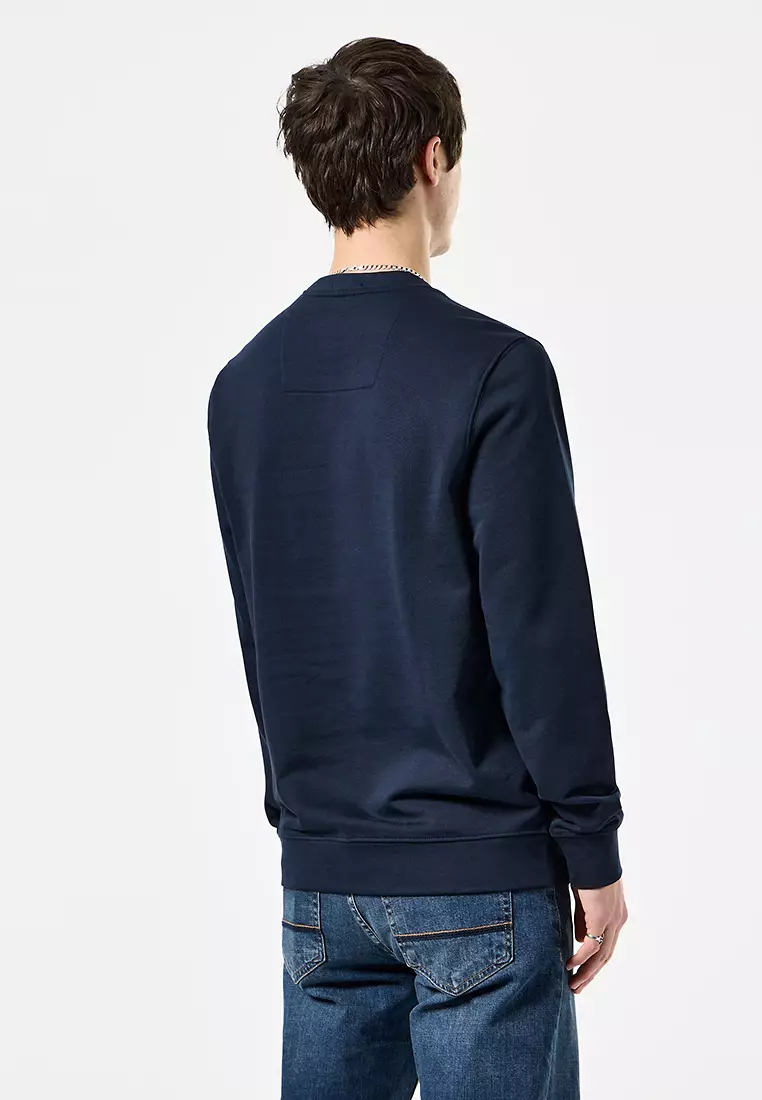 MENS NAVY FERRER BADGE SWEAT