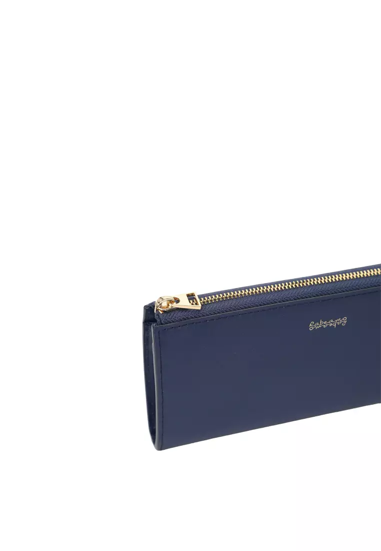 L-Zip Long Wallet - Navy