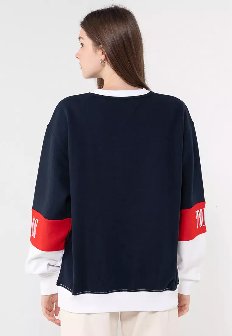 Tommy hilfiger shop colour block sweatshirt