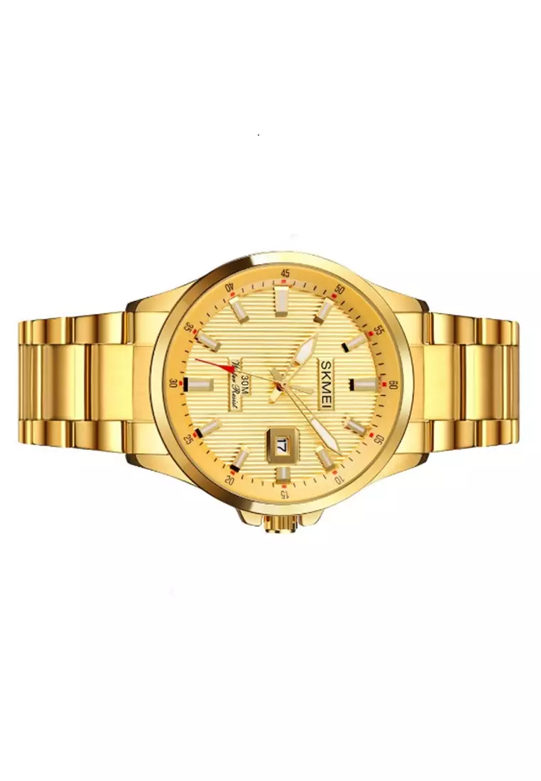 Jam Tangan Analog Pria Waterproof Many Function Strap Tali Material Stainless Steel TR10 ORIGINAL