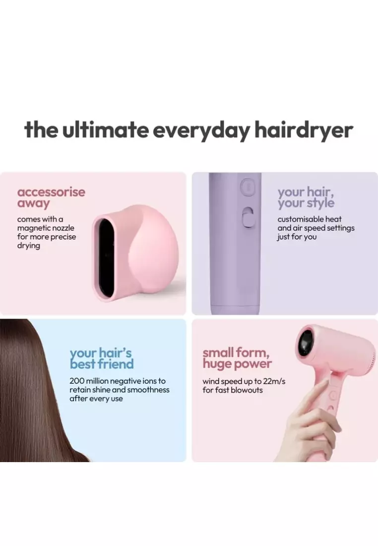 Stryv Colour+2.0 Light Weight Fast-drying Hair Dryer (purple)