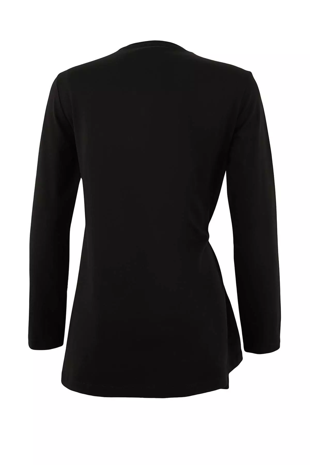 Black Regular Single Jersey Plain Knitted Tctss26Uk00007