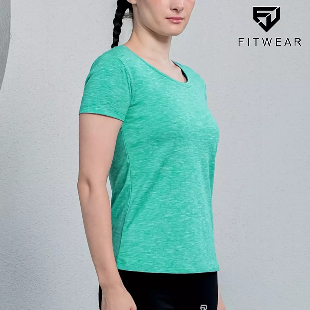 Fitwear - Kaos Olahraga Wanita VIVI SLIMFIT SHORT SLEEVE - MOUNTAINT MINT