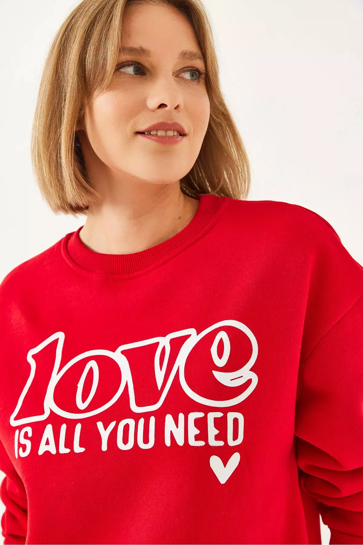 Women's Loose Cut Round Neck Sweatshirt Mbhs022 60601022