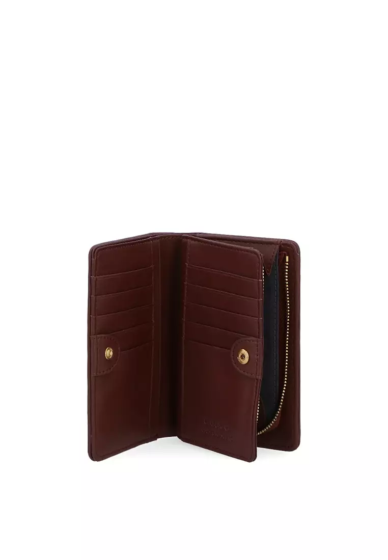 Dakota Velveteen 2-Fold Short Wallet - Brown