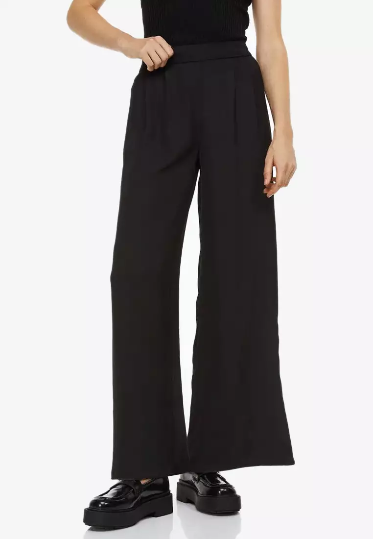 H&M+ Wide-leg Pants - Black - Ladies