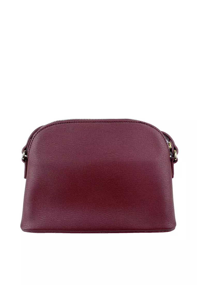 Dome Faux Leather Sling Bag