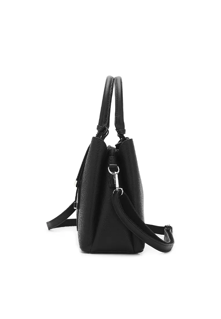 Top Handle Bag / Sling Bag / Crossbody Bag - Black