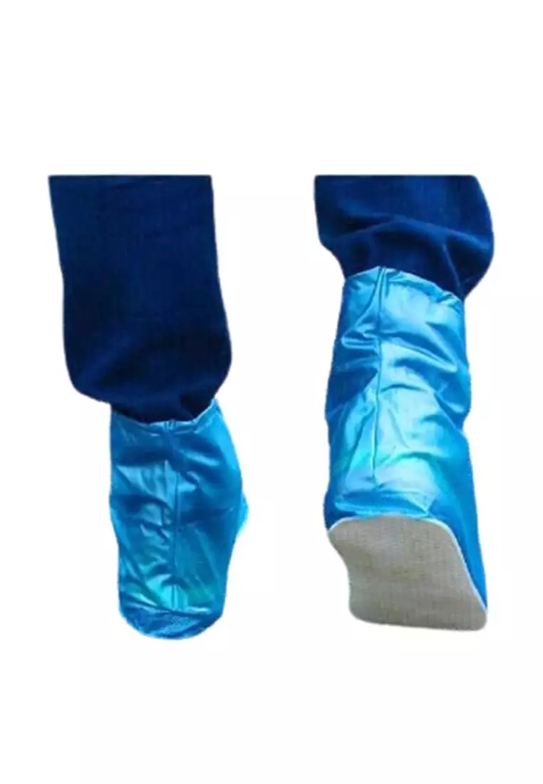 Bells Cover Hujan Sepatu Waterproof Matte Color Size XL Desain Elegan Material Rubber ORIGINAL - Blue
