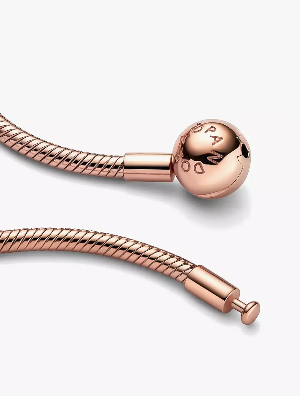 Snake chain 14k rose gold-plated necklace