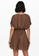 JACQUELINE DE YONG brown Basil Short Sleeves Dress EE7B6AA6183EE3GS_2