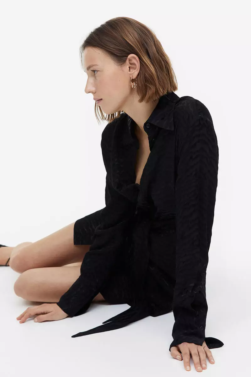 Tie-detail shirt dress