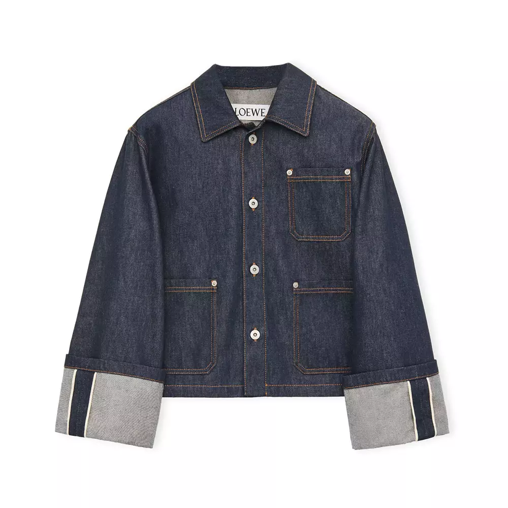 Jual Loewe Loewe Fisherman Turn-Up Denim Jacket Raw Denim Original 2023 ...