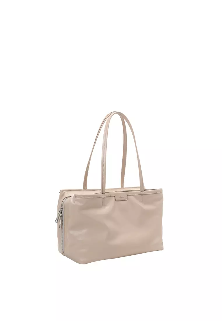 TONA East-West Boston Shoulder Tote Bag II - Milkshake Latte
