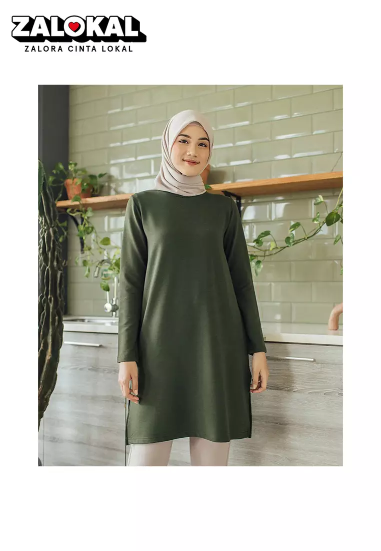 Geulis.id BASIC TUNIC BASIC COLOR (6 warna) Tunic - ARMY