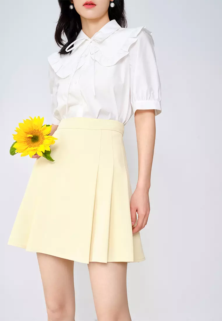 Buy Hopeshow Side Pleated Mini Skirt 2025 Online ZALORA