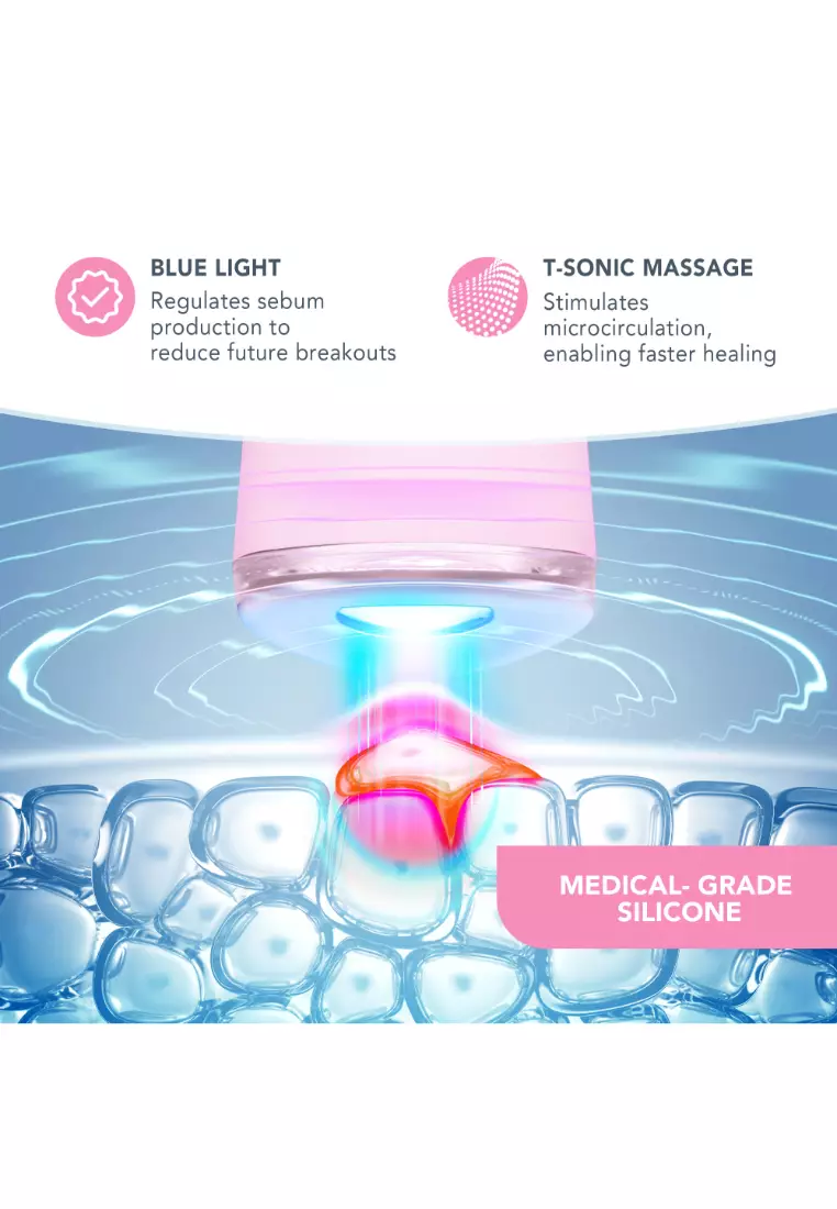 FOREO ESPADA 2 LED Light Therapy Pink - Blemish Treatment Skincare Device | FDA cleared | Scar Treatment for Face | Pimple & Blemish Removal