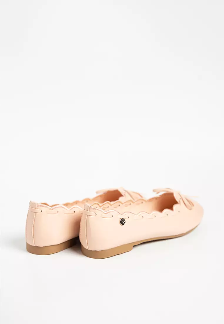 Hannah Scallop Ribbon Flats