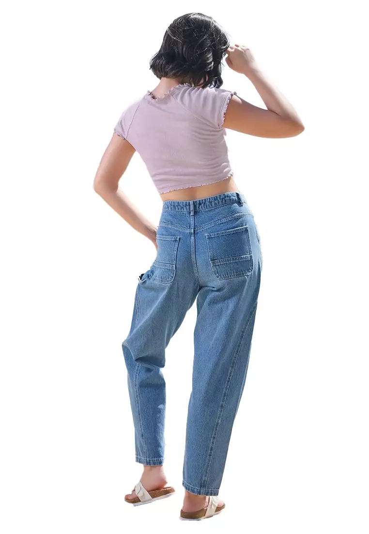 Pointelle Jersey Top With Lettuce Edge