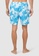 Piping Hot blue Mid-Thigh Tropical Sustainable Swim Shorts with Drawstring 5B9B0USC40784DGS_3