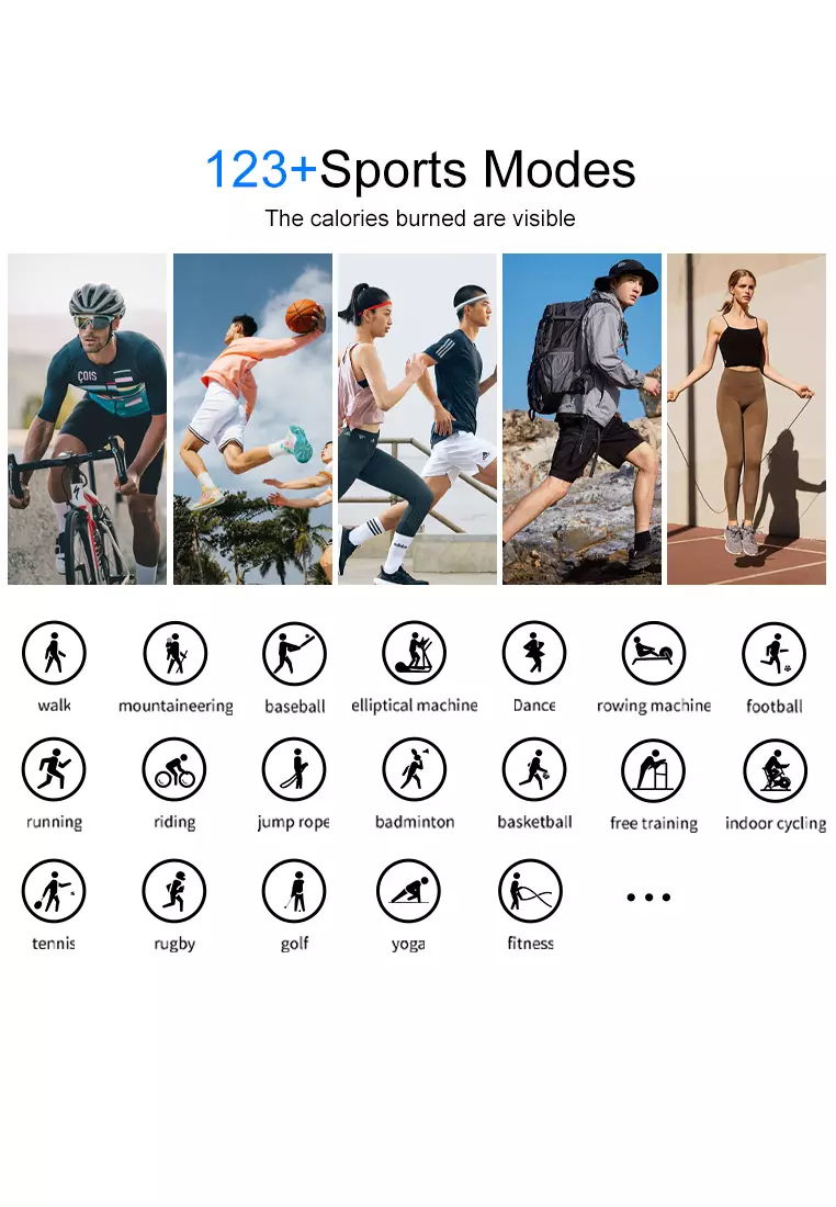 SmartWatch Z123 Bluetooth Call Jam Pintar 24H Temperature Monitoring Sport Fitness Touch Screen AI Voice Assistant white dengan gelang gratis