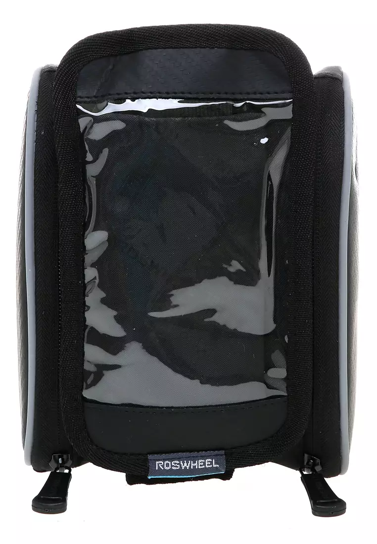 Qian Tas Sepeda Waterproof dengan Case Smartphone 2 Large Bag Rainproof Material Polyester ORIGINAL - Black