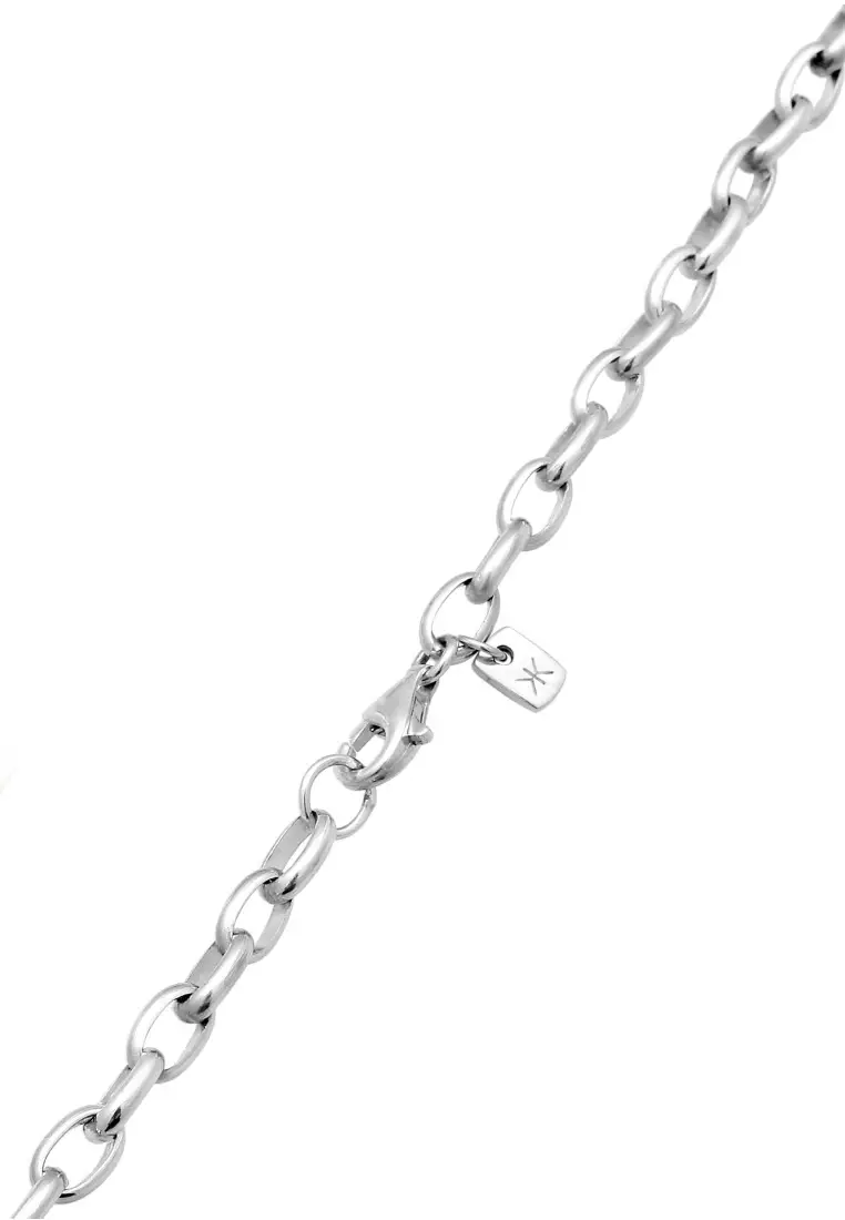 EXCLUSIVE Kalung Perhiasan Perak 925 Pria Round Chain Bicolor