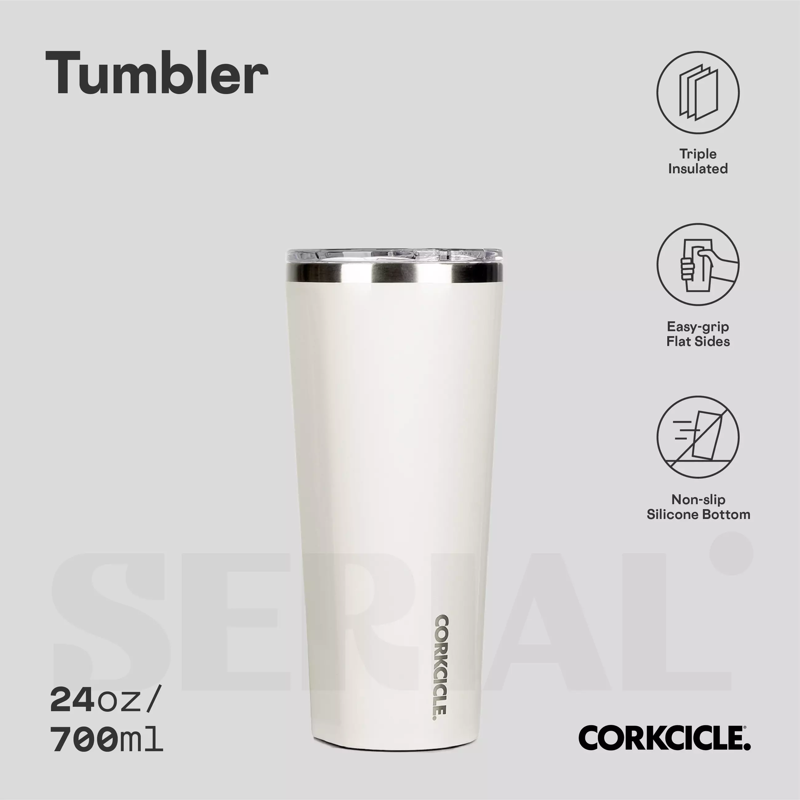 CORKCICLE® Tumbler 24oz - Oat Milk