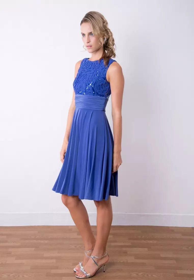 Charming Polyester Chiffon Beaded Cocktail Dress
