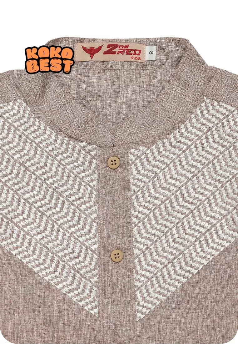 Baju Koko Lengan Pendek Best Arrow Coklat