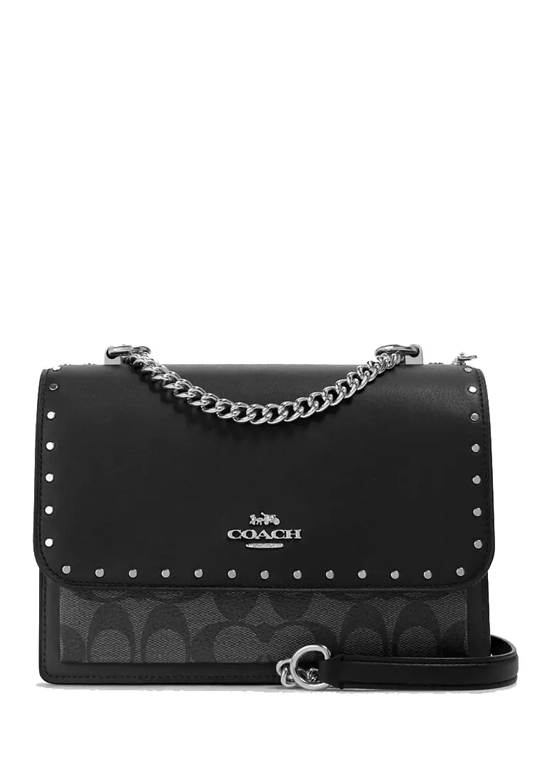 COACH Klare Crossbody In Signature Canvas With Rivets