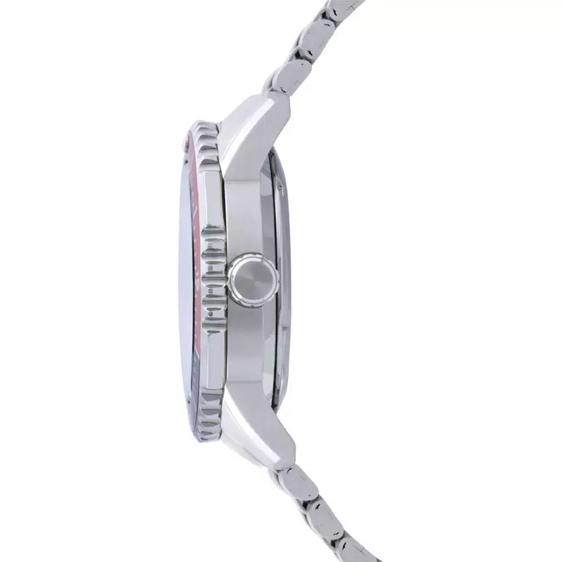 Jam Tangan Pria Alba Mechanical AL4735X1 Automatic Men Pepsi Blue Dial Stainless Steel Strap