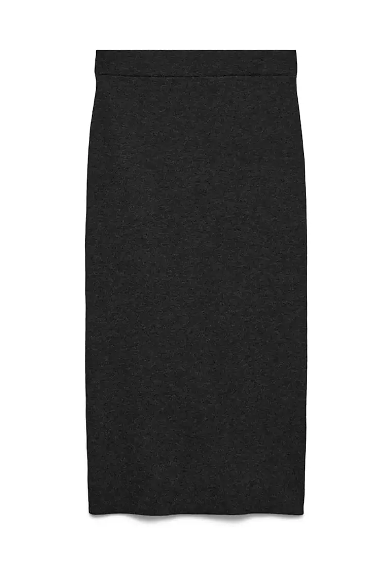 Mid Waist Midi Skirt