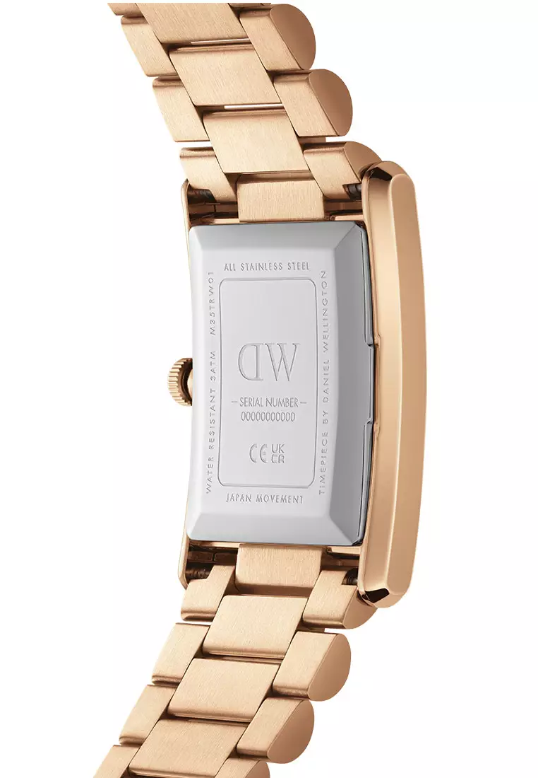 Bound 35x24mm 3-link Rose Gold - WhiteDial - Fashion Watch for men - Stainless Steel Strap WatchDial - Fashion Watch - DW Official - Authentic Jam Tangan lelaki