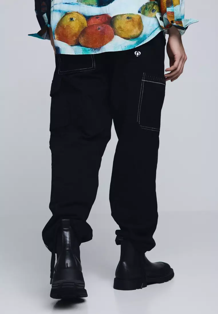 Cargo pants with drawstring