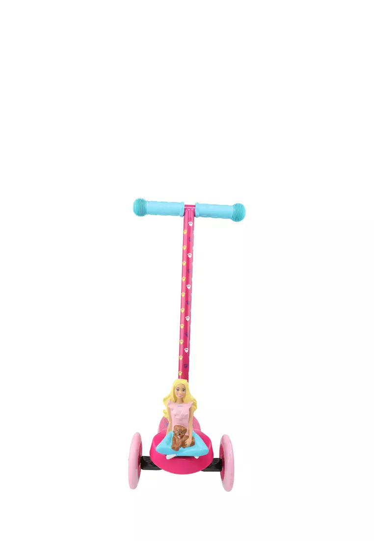 Dimensions Premium 3 Wheel Kids Scooter Molded 3D Barbie Doll- Skuter