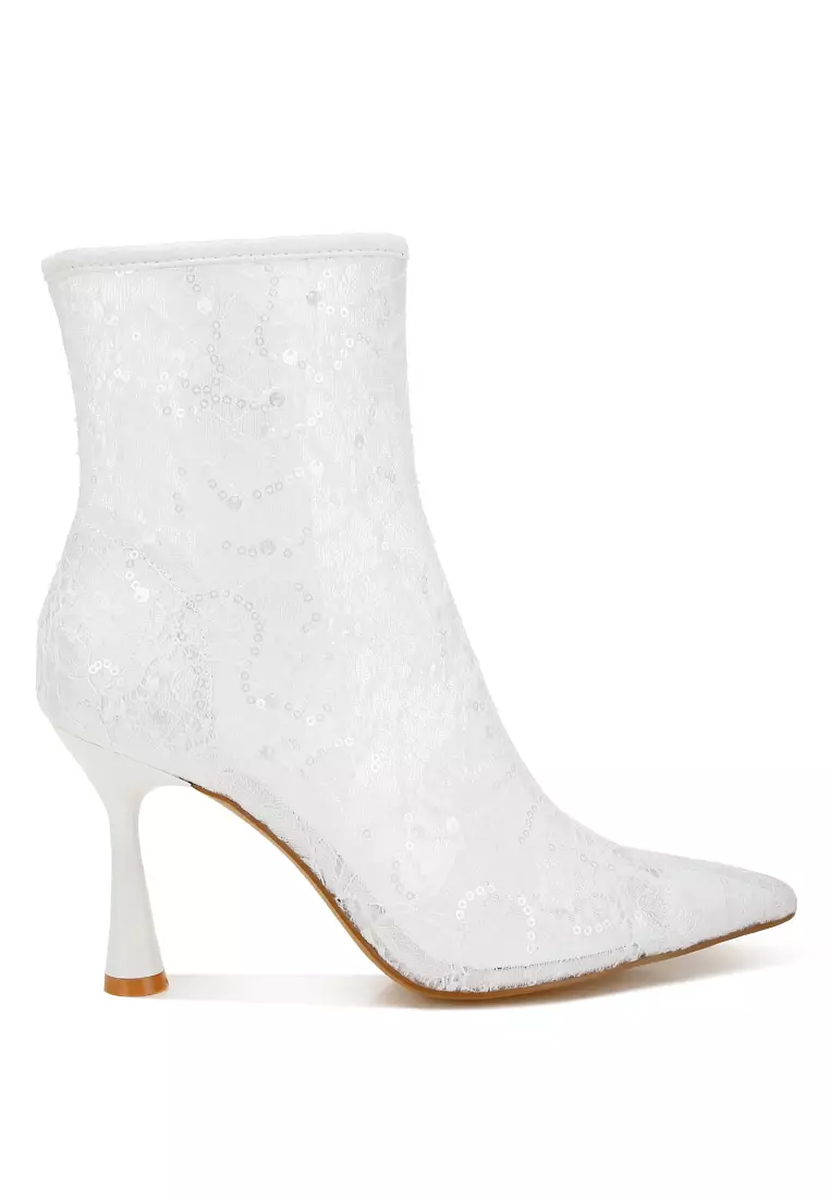 Discount on Rag & CO.  shoes - SKU: Sequin Lace Boots in Black