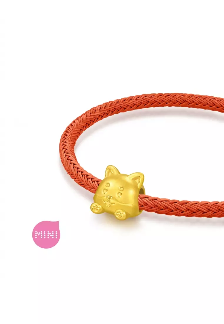 999 Gold Dog Charm for Women & Men 95969C  [Bracelet not included]