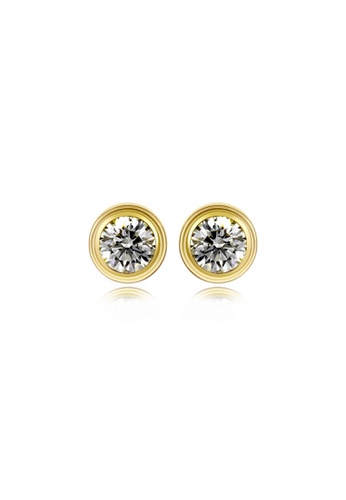 CELOVIS gold CELOVIS - Lux Zirconia Solitaire Stud Earrings in Gold 482FFACB26CE21GS_1