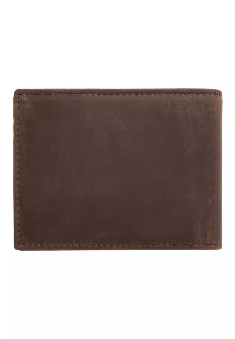 Jack Studio Crazy Horse Leather Flip ID Coin Bifold Wallet EWB 40357