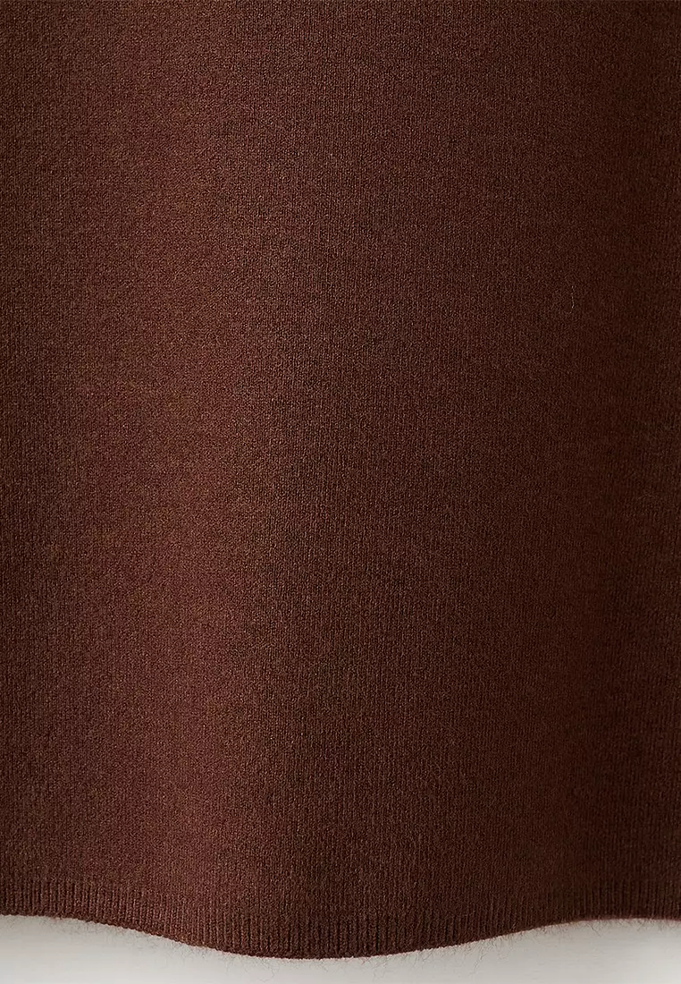 Knitted Sweater With Perkins Neck