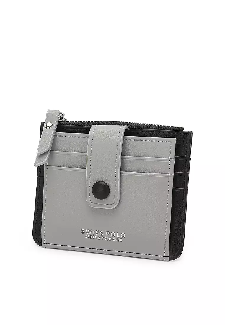 Women's Card Holder With Coin Compartment - Black