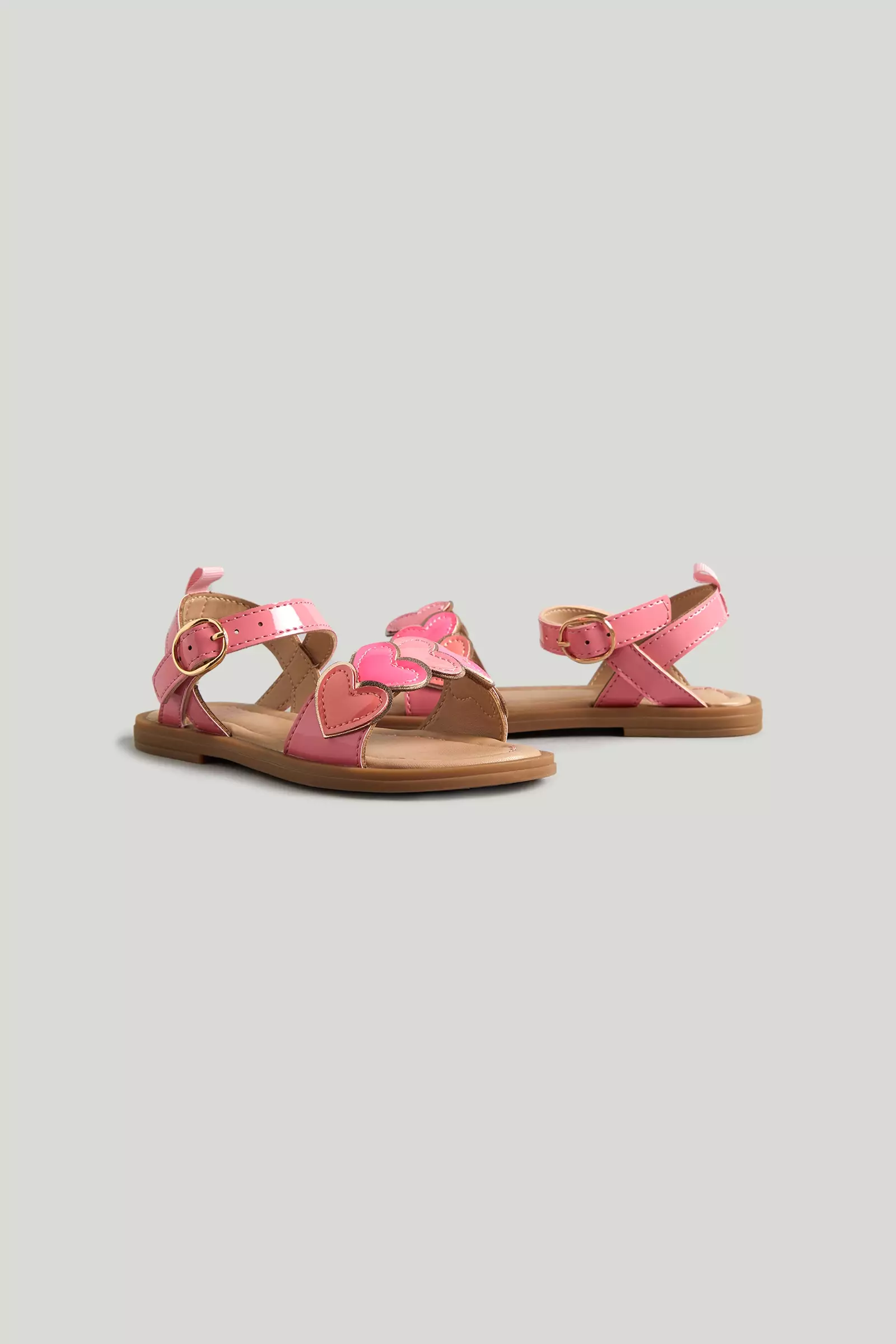 Mothercare Pink Heart Sandals - Sepatu Sandal Anak Perempuan (Merah)