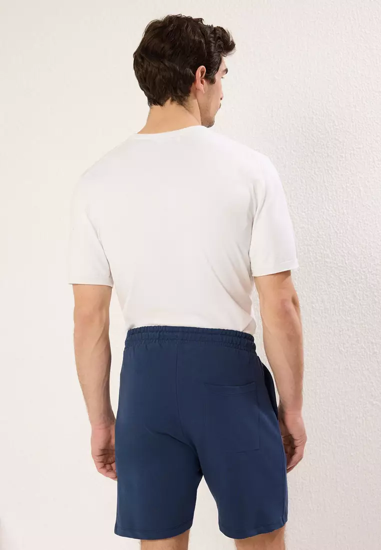 Navy Blue-Stone 2-Pack Regular 100% Cotton Comfort Shorts TMNSS24SR00013