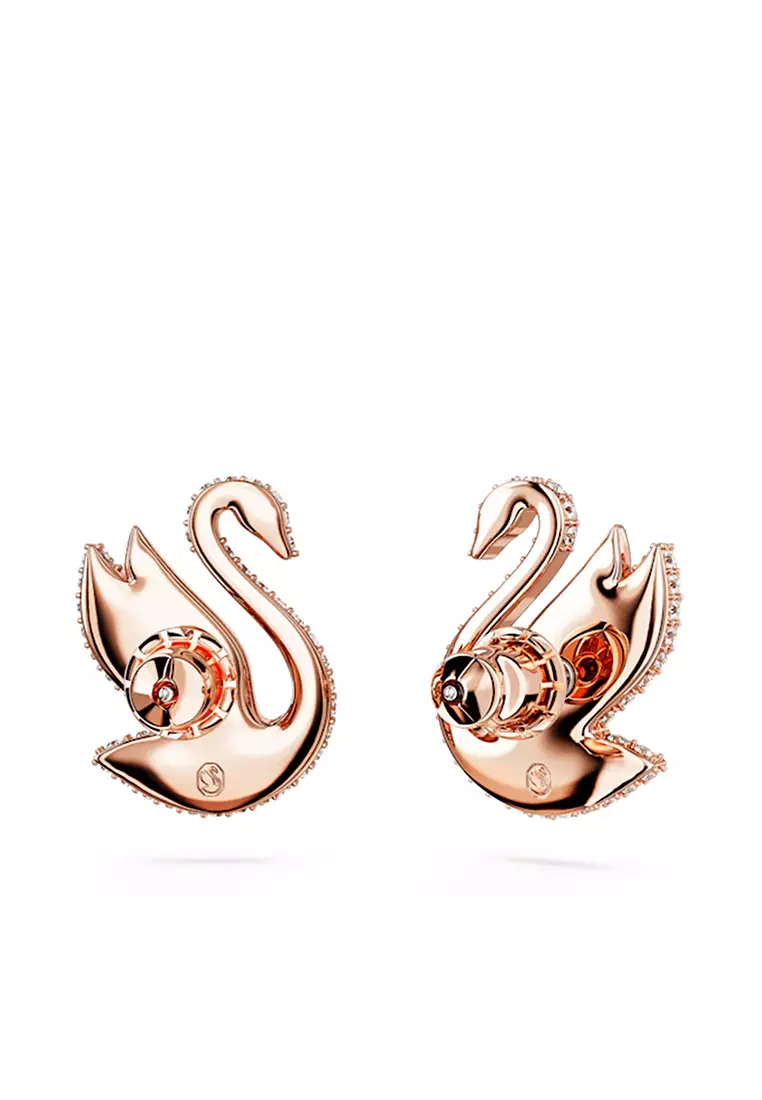 Swarovski swan stud on sale earrings