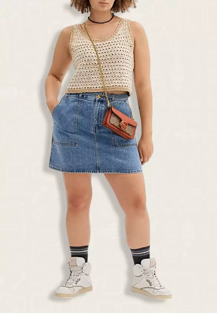 Coach Tabby Wristlet In Signature Canvas Tan Rust