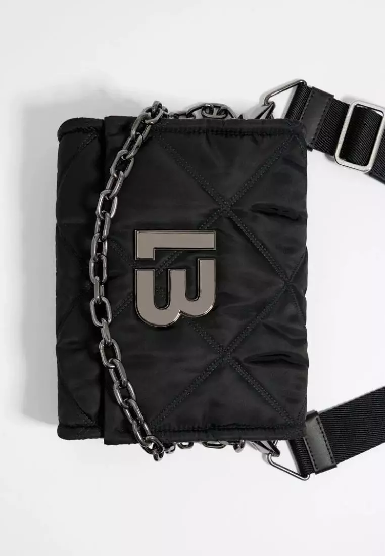 Bimba Y Lola M Black Flap Bag