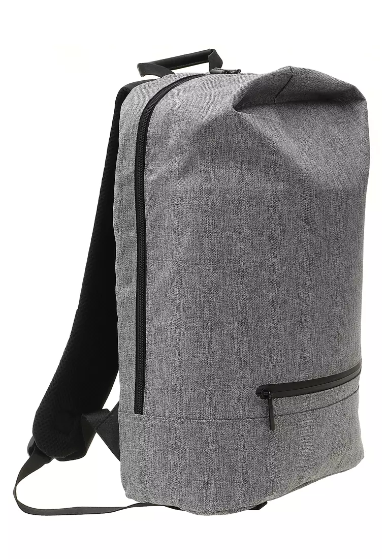 Barrack Tas Ransel Backpack Laptop Kampus dengan USB Charger Port Large Compartment Material Polyester ORIGINAL - Grey